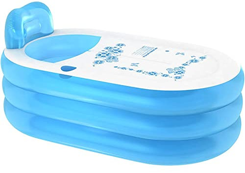 HJDQMDHA Familienpool Verdickte aufblasbare Badewanne, umweltfreundlicher PVC-Whirlpool, aufblasbarer Pool, faltbares Reisebad für Erwachsene und Kinder Aufstellpool