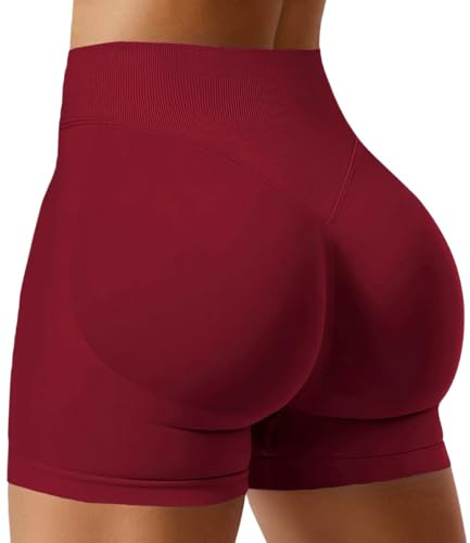 WEISANGMI Gym Shorts for Women Seamless Scrunch Butt Lifting Yoga Booty Workout Shorts 4.5 Tummy Control Cycling Shorts
