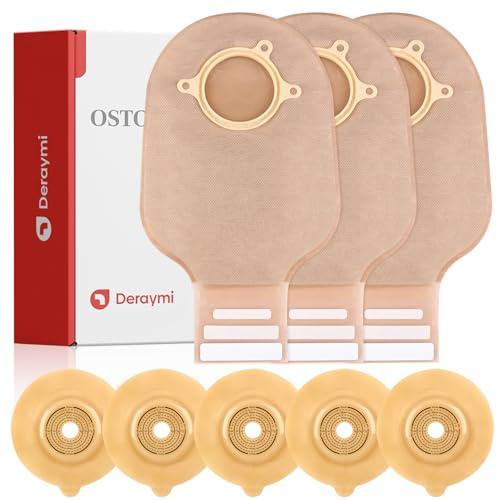 30 Stück Kolostomiebeutel, konvexe Ostomie Beutel, zwei Stück, Ostomie Beutel Drainagebeutel für unregelmäßige bewässerte Haut, 45 mm Max (20 x Beutel + 10 x konvexe Barrieren)