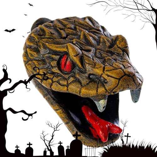 Sifflet en forme de serpent - Jouet à caresser - Décoration portable pour fête d'Halloween - Pour l'extérieur et l'intérieur - Fête à thème - Maison effrayante
