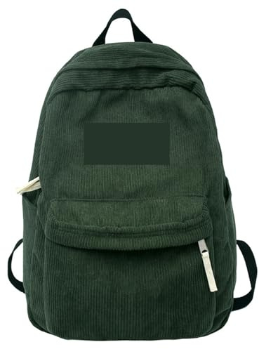 Skolväskor vintage pojke flicka snöre grön skolväska män kvinnor laptop college ryggsäck cool dam student mode kvinnlig resa bokväska, Grön, L31cmW14cmH41cm