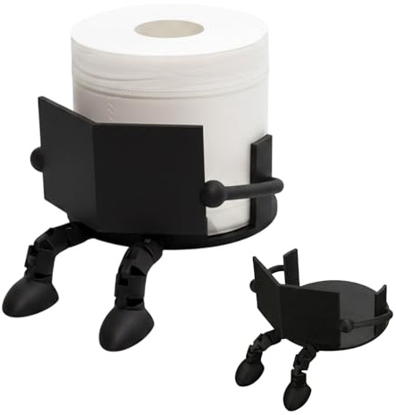 Funny Toilet Roll Holder Free Standing, Novelty Toilet Roll Holder with Sheep Design, Black Freestanding Toilet Paper Holders, Toilet Holder with Durable Construction