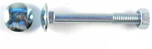 BefestigungsFuchs 25 Flachrundschrauben Schlossschrauben DIN 603 verzinkt 8x70 Silber M8x1.25 Klasse 8.8