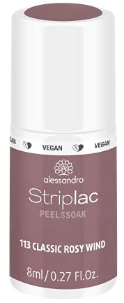 alessandro Striplac UV-Nagellack Classic Rosy Wind– Schonend und langanhaltend – Einfache Entfernung dank Peel-Off-Technologie – Vegan und tierversuchsfrei – 8 ml