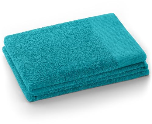 AmeliaHome Asciugamano turchese, 50 x 100 cm, 100% cotone, qualità assorbente, Amari