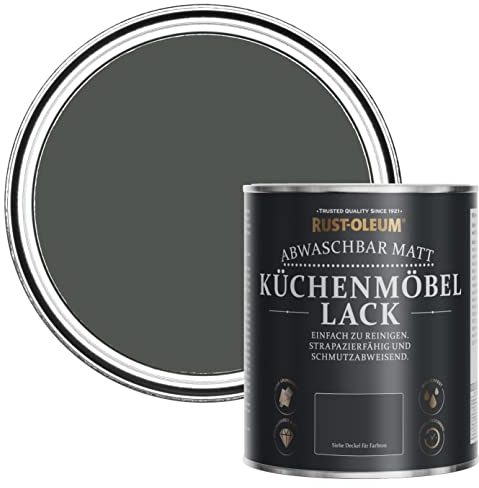 Rust-Oleum Dark Grey Kitchen Cupboard Paint in Matt Finish - Graphite 750ml