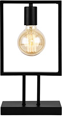 lux.pro Design Tischleuchte Innsbruck E27 Schwarz Tischlampe Nachttischlampe