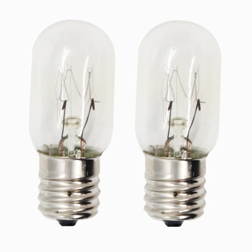 Upgraded 10692 Microwave Bulb 110-130V Wide Voltage T7 E17 25W Compatible with GE Appliance Bulb Excellent Quality-1 Year QA (2pack)