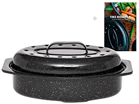 GRANITEWARE Cocotte Roaster en acier émaillé + Livre de recette – Petit format
