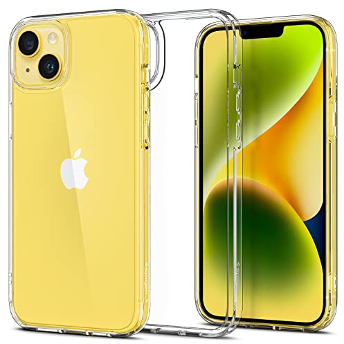 Spigen für iPhone 14 Ultra Hybrid Hülle [Anti-Yellowing] Case Handyhülle Schutzhülle Cover Transparent Durchsichtig Dünn Slim -Crystal Clear