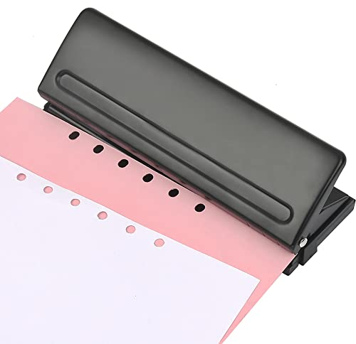 Büro Locher 6 Fach Locher A4 A5 A6 B7 Metall Schwarz Locher Ordner Locher 6 Loch din A5 Papierlocher Lochstanzer Taschenlocher Bürobedarf Kleiner Locher 6 Fach Locher für 8 Blatt Lochstanzer Papier