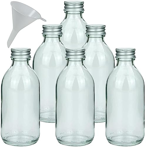 mikken 6 kleine Glasflaschen 250ml Likörflaschen zum befüllen + 1 Trichter