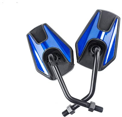 BOMATY Seite Rückspiegel Fahrradspiegel Scooter Rückspiegel HD Klarglasspiegel Einstellbarer Drehbarer Fahrradspiegel Mountainbike Rückansicht Lenkerendenspiegel (Color : 1)