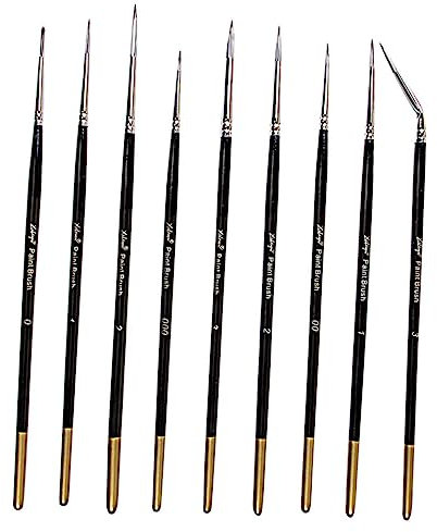 STOBOK Aquarell-Pinselstifte 18 Stück Für Farben Nagelstifte Pinsel Liner Schwarze Details Feine Aquarellmarker Acrylpinsel Maßstab Miniaturmodell Farbe Zeichnung Kunstlinie Praktische