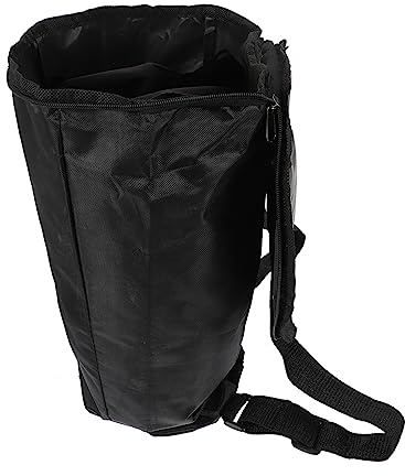 ibasenice African Drum Carrying Bag Waterproof Oxford Cloth Large Capacity Drum Bag Breathable Wear-resistant Black Backpack with Shoulder Straps for 8-inch