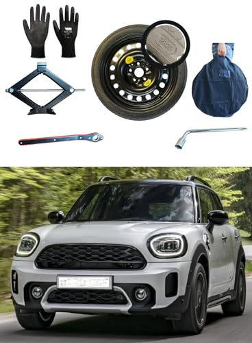 Notrad 17 Mini Countryman F60 (2017>) mit Wagenheber, Schlüssel, Handschuhe und Tasche