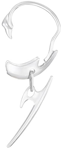 Wendalern Punk Ohrmanschette Ohrringe Cyberpunk Dart Ohrclip Nicht Stechend Dolch Ohr Kletterer Krabbler Unregelmäßig Baumelnd Knorpel Ohrringe Halloween Modeschmuck für Frauen