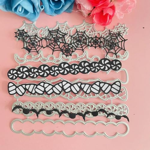 Metall-Stanzformen für Kartenherstellung, 13,3 x 13 cm, Halloween, Fledermaus, Spinnennetz, Scrapbooking, Metall-Stanzformen, Scrapbooking, Papierkarten, Prägung, Handwerk