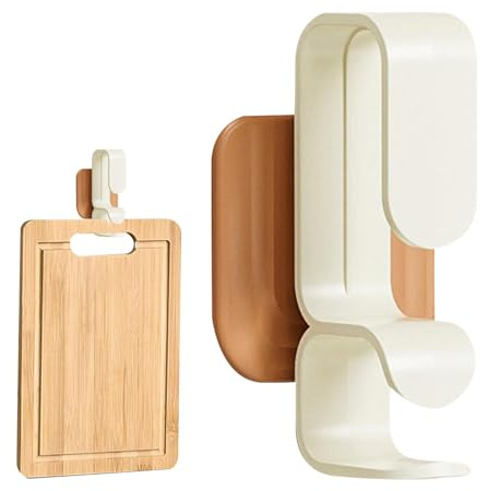 Wall Mounted Basin Hooks Basin Storage Hook - Sink Storage Hook Without Perforation, Double Hook Design Wash Basin Holder for Family Bathrooms, Hotels and a