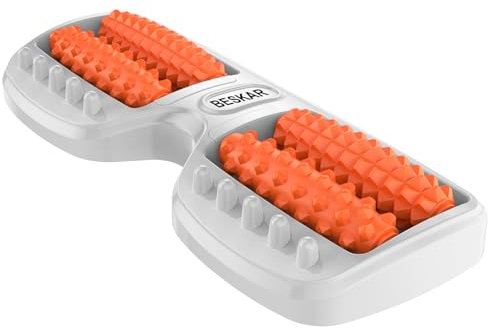 BESKAR Foot Massager Roller for Plantar Fasciitis Relief, Dual Pressure Point Foot Roller, Deep Tissue Muscle Massage, Reflexology Tool for Foot Pain Neuropathy