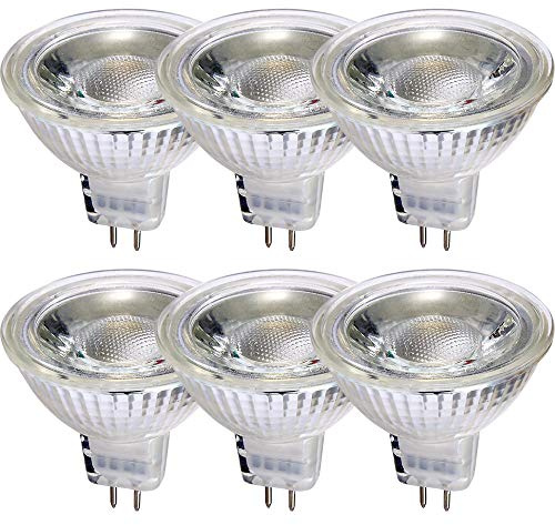 NCC-Licht 6 x LED MR16 Premium Glas Reflektor GU5,3 12V 5W 350lm warmweiß 2700K 38°