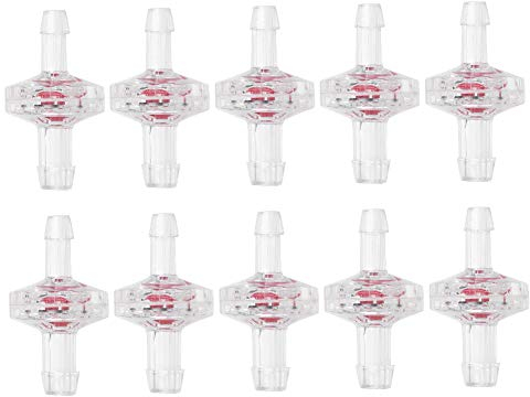 10 Stück PP-Aquarium-Luftpumpe, Unidirektionales Rückschlagventil mit Variablem Durchmesser, Luftpumpenzubehör, Aquariumzubehör, Zubehör für Airline-Schläuche