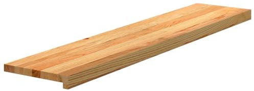 vidaXL Peldaños de escalera 2 uds madera maciza roble marrón claro, peldaño de escalera, peldaño de escalera de roble, alféizar de ventana