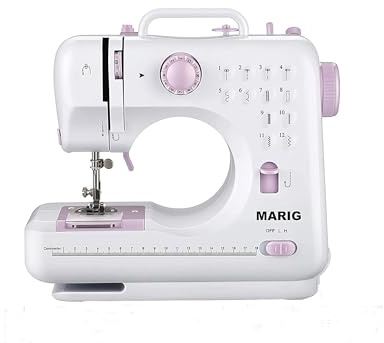 Macchina da cucire per principianti con doppio filo/cucito con 12 cuciture integrate/mini macchina da cucire domestica/macchina da cucire elettrica portatile