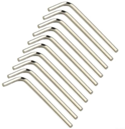10 llaves hexagonales tipo L, fáciles de usar, 1 56 mm, material de acero de larga duración (2,5 mm)