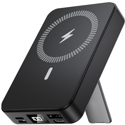 Powerbank für Magsafe 10000mAh, Pakinui Kabellose Powerbank Magnetische, PD 22.5W USB-C Wireless Powerbank Induktives Laden Akku mit LED-Display für iPhone 16/15/14/13/12 /Pro/Pro Max Series