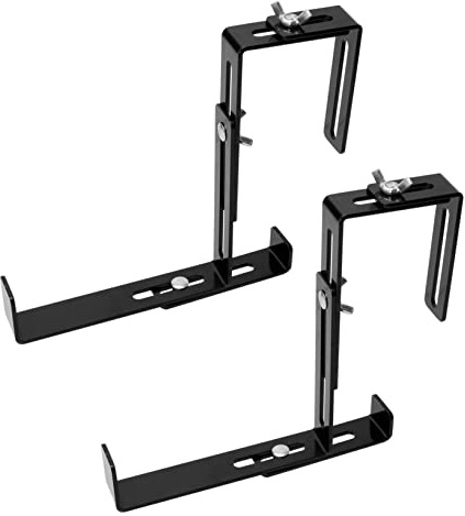 ibasenice Balcony Hanging Rack Adjustable of Flower Pot Racks for Railing for Hanging Plant Troughs and Baskets