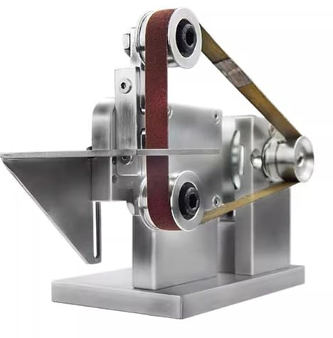Mini Ponceuse à Bande, polisseuse électrique, avec 10 Bandes, Rotation Avant/arrière, Vitesse 4 000-9 000 TR/Min, pour affûtage du métal, du Plastique et du Bois