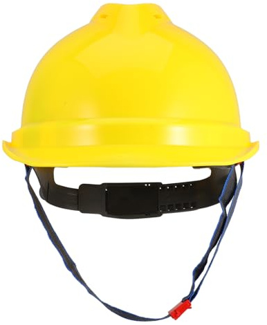 TOBBOMEY Casco Seguridad Obra Ventilado con Protección UV Carcasa Reforzada y Diseño Transpirable Casco de Construcción Amarillo para Hombres y Mujeres Obras de Verano