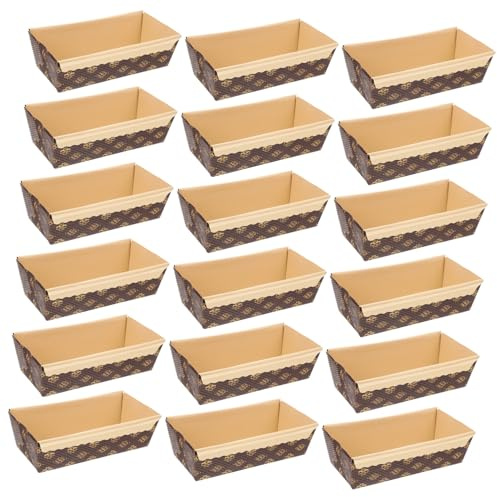 Artibetter 25 pezzi Stampo Carta Ondulata per Torte Loaf Pan Resistente Alta Temperatura per Forno Vassoio Pancarrè Usa e Getta per Cucina Domestica