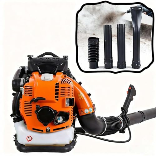 SIEEOUR Soffiatore Per Foglie A Zaino Professionale 95cc, Soffiatore Per Foglie Con Motore Potente, Tecnologia Motore 4 Tempi, Fornisce Uscita 10 Hp Per Manutenzione Giardino Estesa(Red)