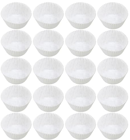 NUOBESTY Caissettes à Muffins en Papier Sulfurisé Blanc 31 MM Lot de 500 Caissettes pour Mini Cupcakes Mini Muffins Ustensiles de Pâtisserie Jetables Adaptées Cuisson Uniforme et Usage