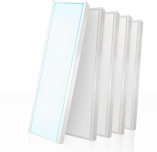5x LED Anbaupanel 150x30cm 6000K Tageslichtweiß UGR19 Aufbaurahmen