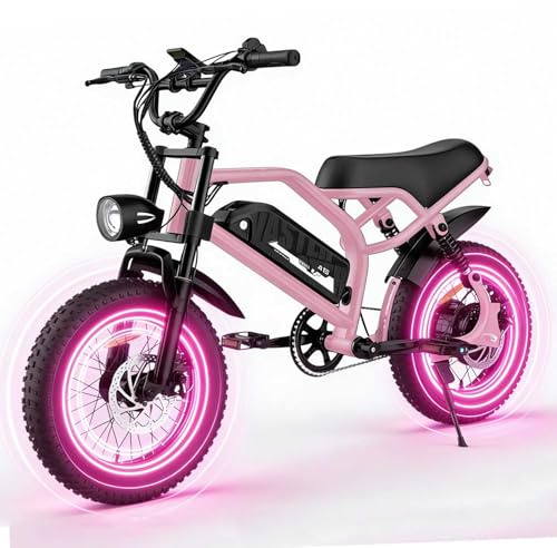 AVDLEU E-Bike 16 Zoll für Erwachsene, Elektrofahrrad mit abnehmbarem Akku 36V 12,8Ah, Motorunterstützung bis 25 km/h, LCD-Display Herren Damen (Rosa)