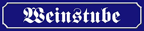 Schatzmix Straßenschild Weinstube Metallschild 46x10 cm Wanddeko tin Sign Blechschild, Blech, Mehrfarbig