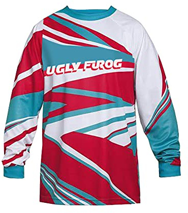 UGLY FROG Herren Downhill Jersey, MTB Männer T-Shirt, Mountainbike/Motocross Herren Langarm/Kurze Ärmel Fahrrad Trikot T Shirt Radtrikot Cycling Jersey für Radsport DEHerDownFT04