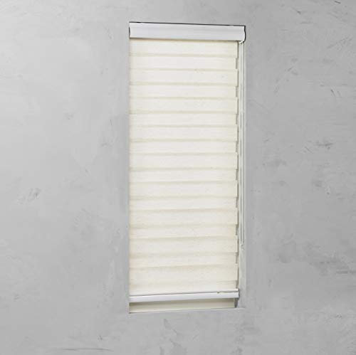 JalousieCrew Doppelrollo mit Kassette Farbe leinen hell beige - Breite 40 bis 220 cm Höhe 175 cm - Duo - Rollo (50 x 175 cm)