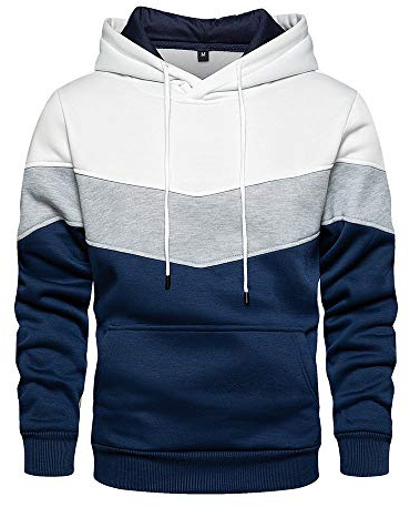 LBL Sweat Homme à Capuche Couleur Vives Pull de Manches Longues Poche Kangourou pour Hiver et Automne