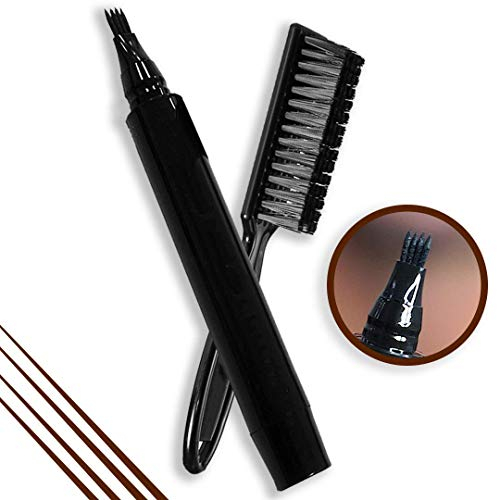 Wasserdichter Bartstift Bartfüllstift-kit Bartfüller Bleistift Für Männer, Bart Füllstift Kit Salon Haargravur Styling Augenbrauen Werkzeug Bart Bleistiftfüller, Augenbrauen-Werkzeug, Dunkelbraun