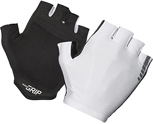 GripGrab Aerolite InsideGrip Profi Radsport Race Handschuhe Dünne Ungepolsterte Raceday Kurzfinger Rennradhandschuhe, Weiß
