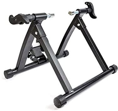SMSOM Indoor Bike Trainer Stand Fahrradübung Magnetständer mit Geräuschreduzier-Rad Mountain Road Training Platform Turbo Trainer Indoor Bike Trainer