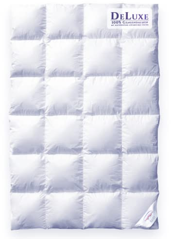 Aura® Luxus Daunendecke 135x200 cm extra warm | Deluxe 100% ungarische Gänsedaunen Klasse I | Oeko-TEX® Standard 100 | Allergikergeeignet Winter Bettdecke