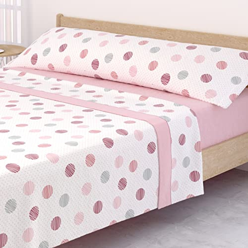 Victorio & Lucchino Juego de sábanas Coralina, térmica para Invierno, Tacto Suave - Modelo Luna (Rosa, 135/140 cm)