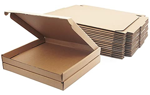 25 Cajas de Cartón Corrugado, 230x178x20mm Cajas de Embalaje de Cartas Pequeñas, Cajas de Embalaje para Negocios, Correos, Almacenamiento o Regalo