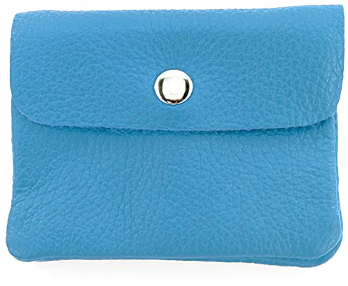 modamoda de P09 Damen Leder Geldbörse Klein 11x1x8 cm, Handmade in Italy