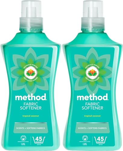method Fabric Softener Tropical Coconut, 2 x 45 Wash / 2 x 1.575L